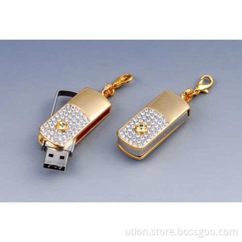 Jewelry USB Flash Drive with USB1.1/2.0 Interfaces, Decorated with Diamonds
